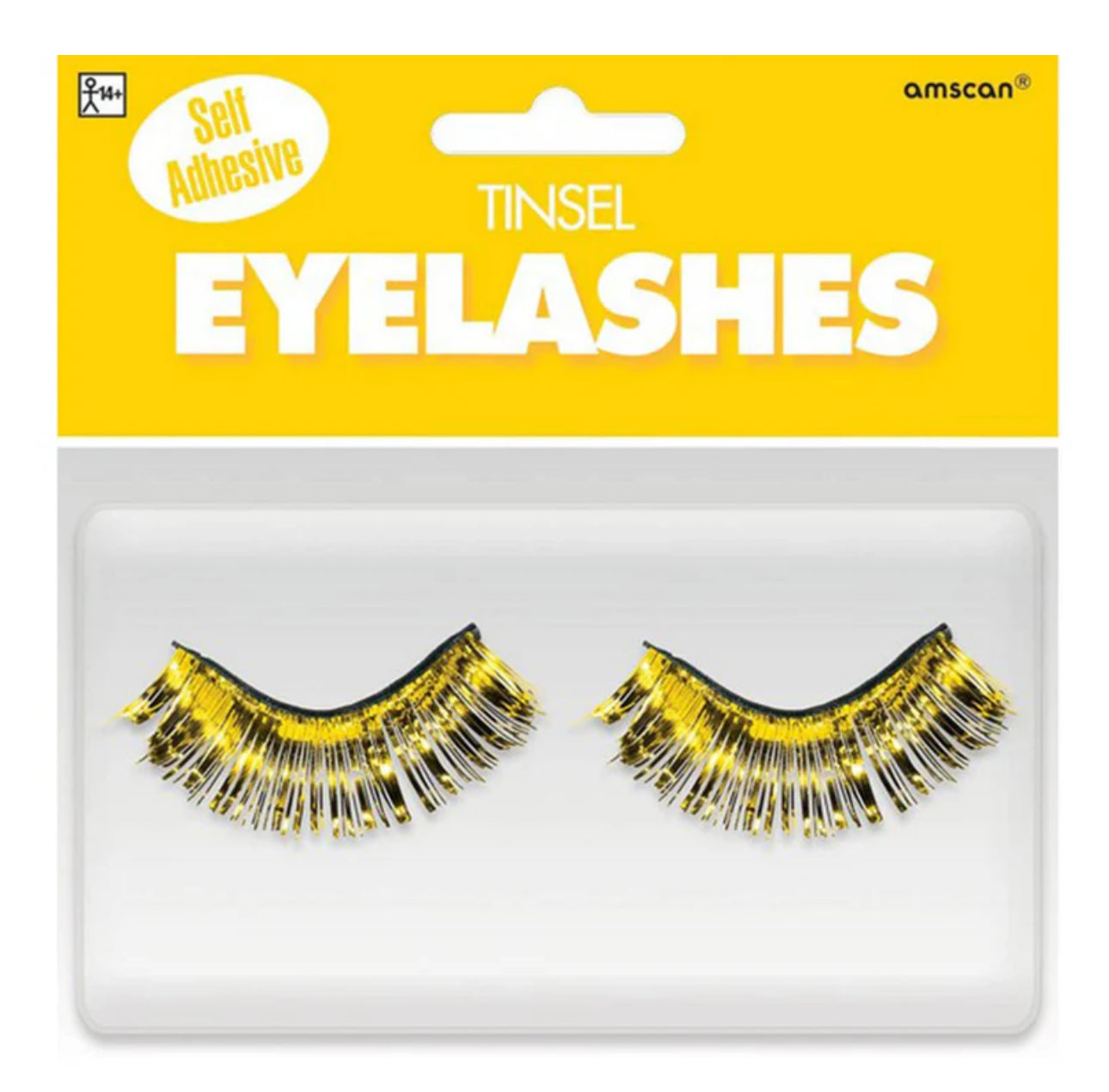 TEAM SPIRIT GOLD TINSEL EYELASHES