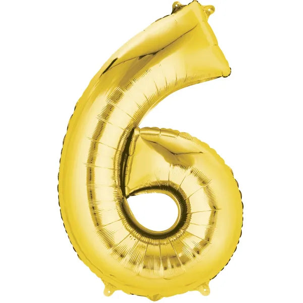 GOLD FOIL 6 BALLOON 86CM