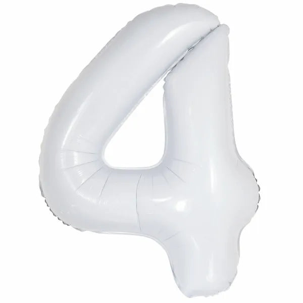 WHITE FOIL 4 BALLOON 86CM