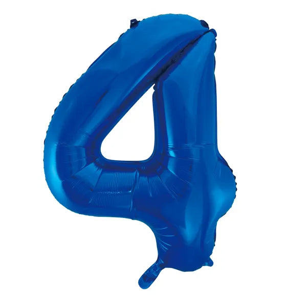 BLUE FOIL 4 BALLOON 86CM