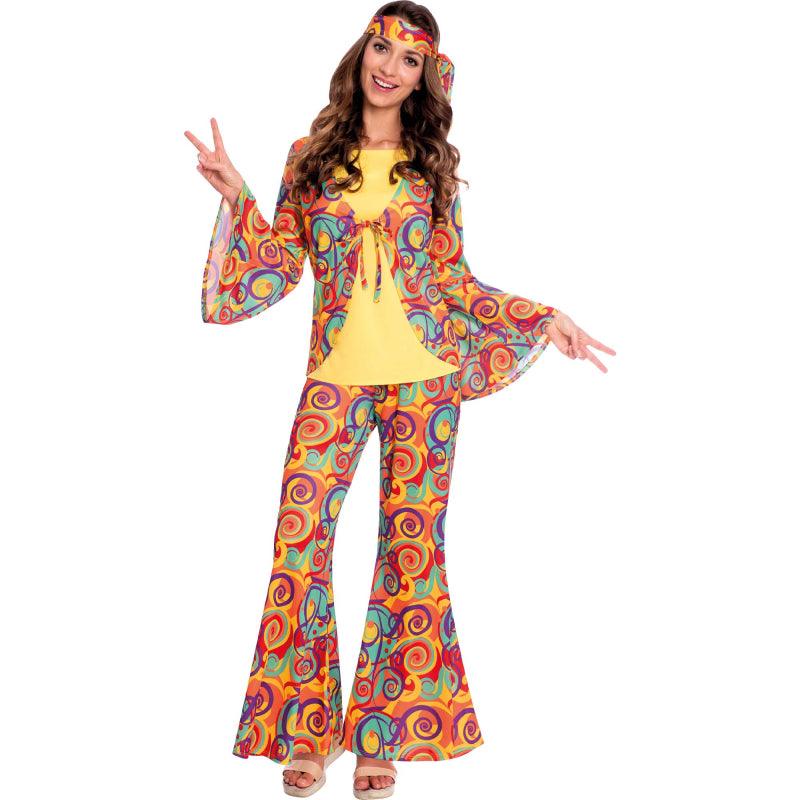 HIPPIE WOMAN COSTUME (SIZE MEDIUM)