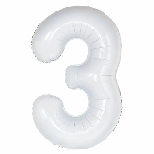 WHITE FOIL 3 BALLOON 86CM