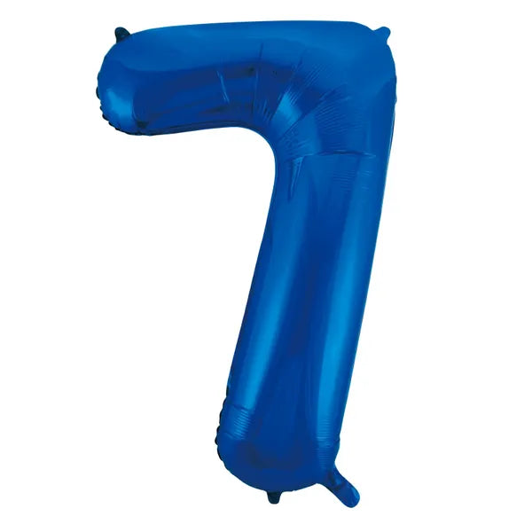 BLUE FOIL 7 BALLOON 86CM