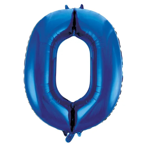 BLUE FOIL 0 BALLOON 86CM
