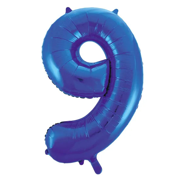 BLUE FOIL 9 BALLOON 86CM