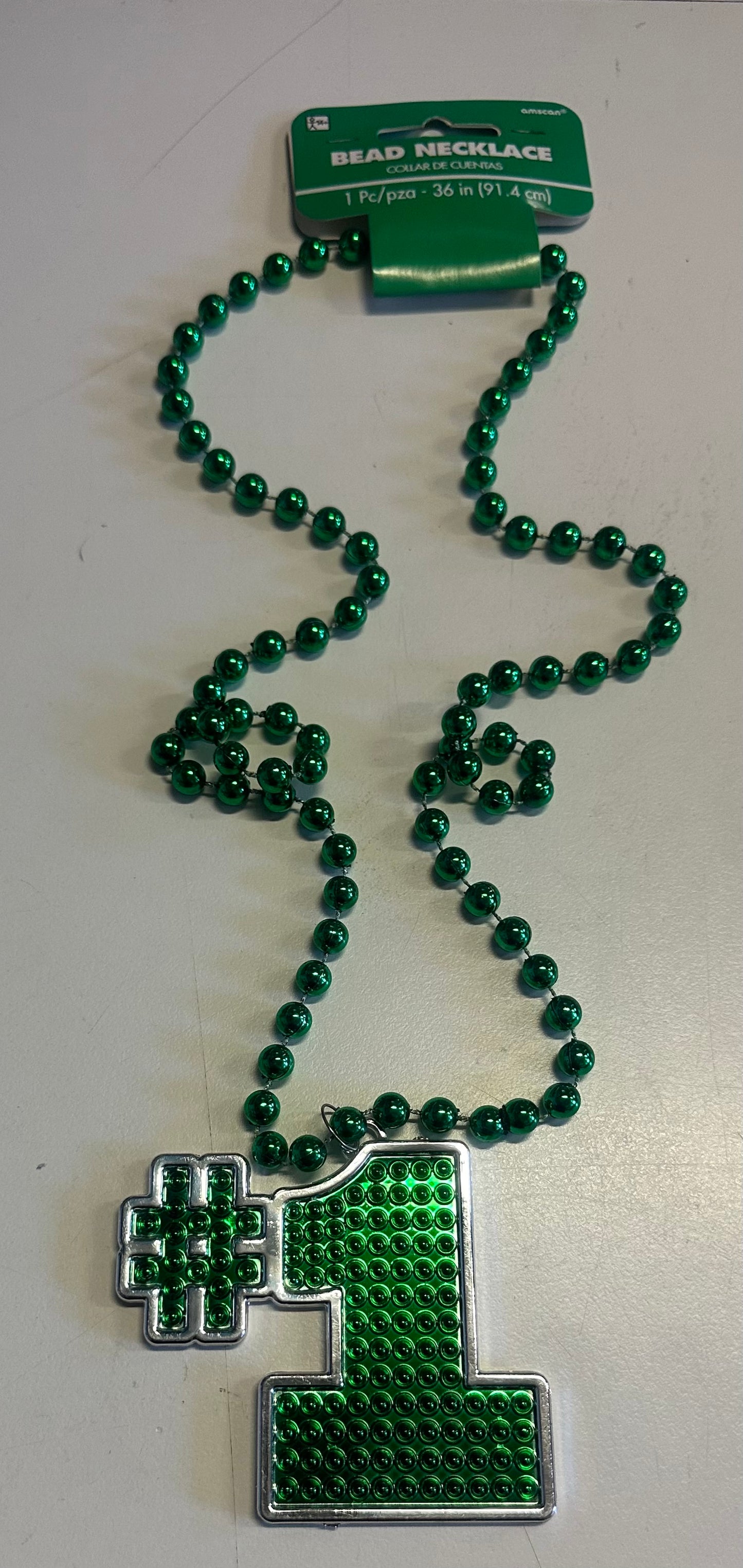 #1 GREEN BEAD NECKLACE