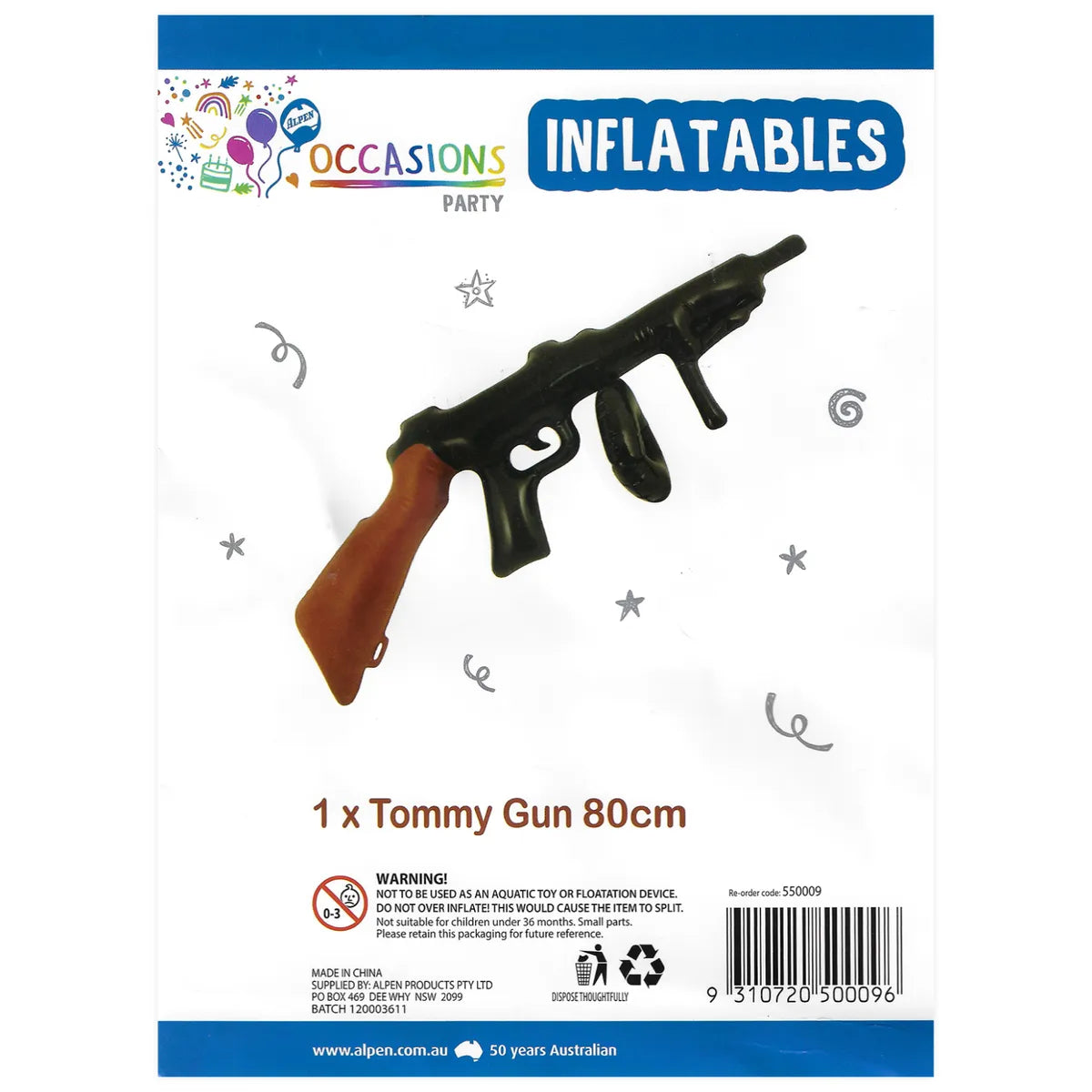 INFLATABLE TOMMY GUN