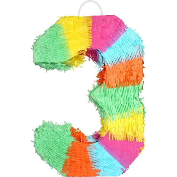 RAINBOW NUMBER 3 PINATA