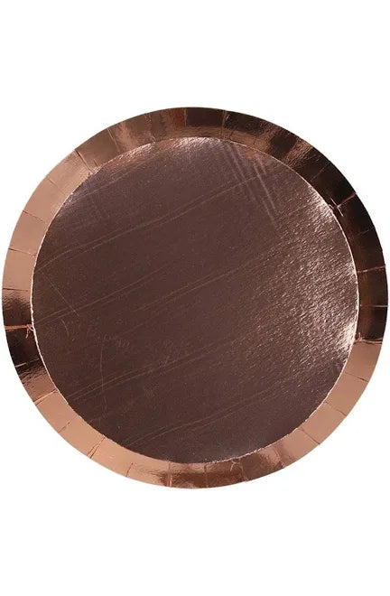FS METALLIC ROSE GOLD PAPER BANQUET PLATE 10.5" (PAVK OF 10)