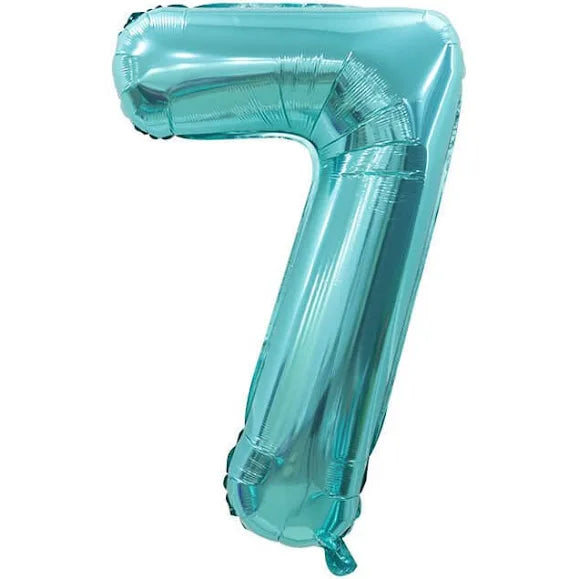 TEAL FOIL 7 BALLOON 86CM