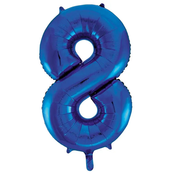 BLUE FOIL 8 BALLOON 86CM