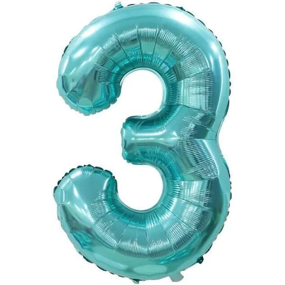 TEAL FOIL 3 BALLOON 86CM