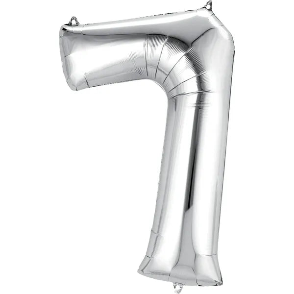 SILVER FOIL 7 BALLOON 86CM