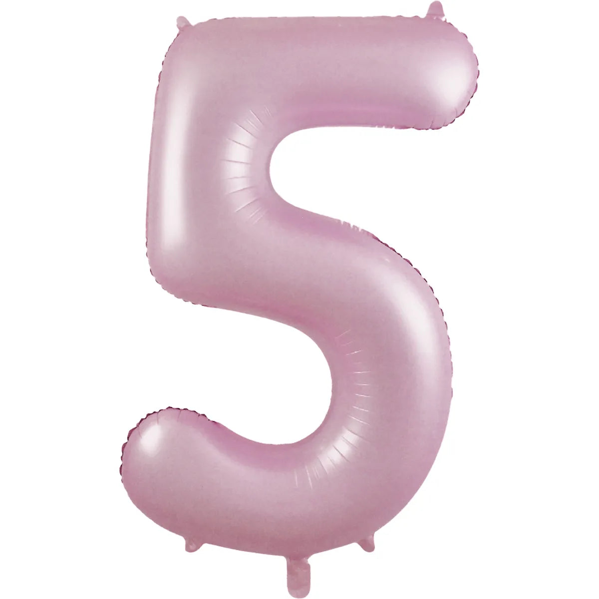 PASTEL MATTE PINK FOIL NUMBER 5 BALLOON 86CM