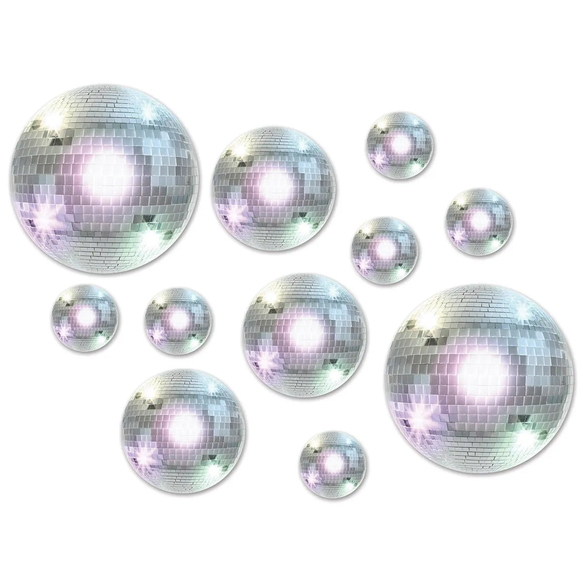 DISCO BALL CUTOUT WALL DECORATIONS (PACK OF 20)