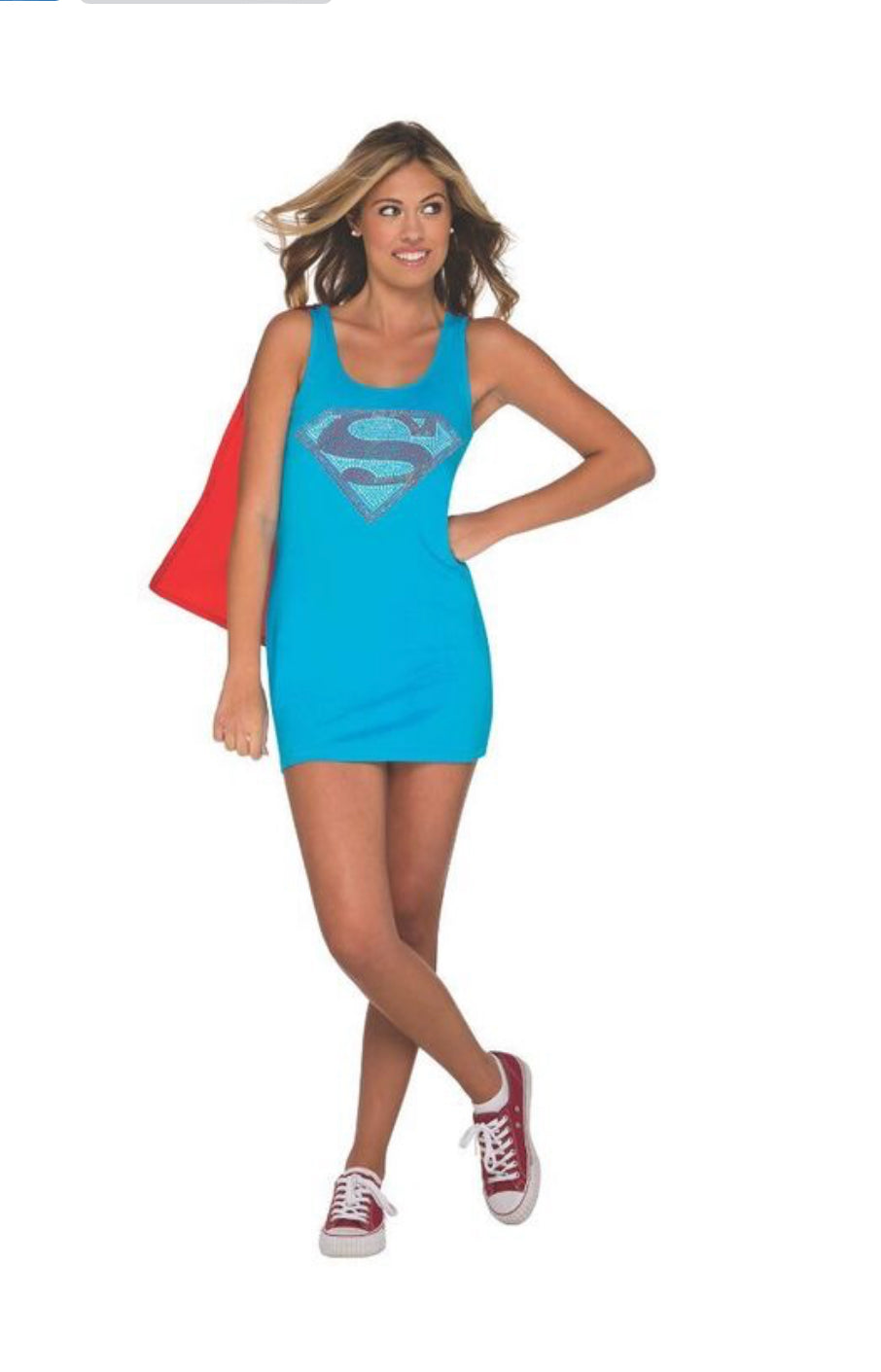 SUPERGIRL TEEN TANK DRESS (SIZE SMALL)