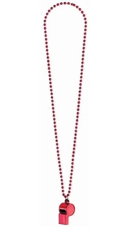 RED WHISTLE ON CHAIN