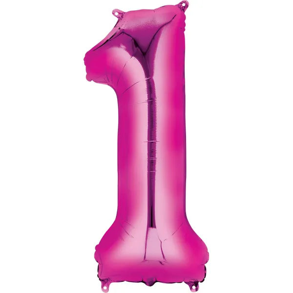 HOT PINK FOIL 1 BALLOON 86CM