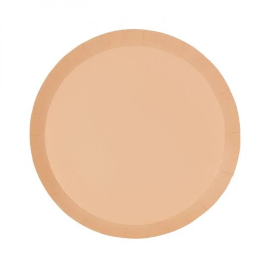 FS PASTEL PEACH 18CM PAPER SNACK PLATES (PACK OF 10)