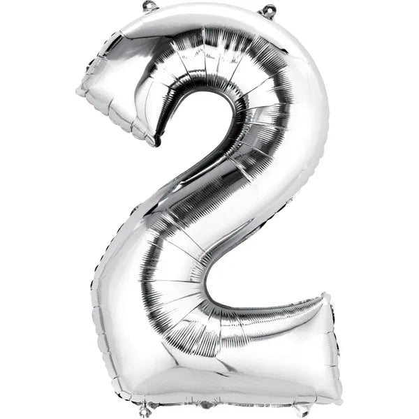 SILVER FOIL 2 BALLOON 86CM