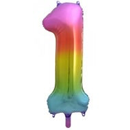 RAINBOW NUMBER 1 BALLOON 86CM