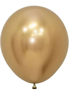 SEMPERTEX REFLEX GOLD 45CM LATEX BALLOONS (PACK OF 6)