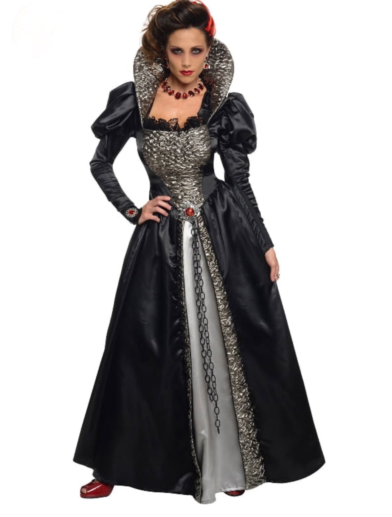 LADY VAMPIRA GREY COLLECTORS EDITION FANCY DRESS COSTUME (SIZE LARGE)