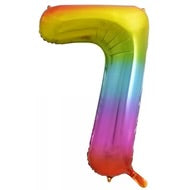 RAINBOW NUMBER 7 BALLOON 86CM