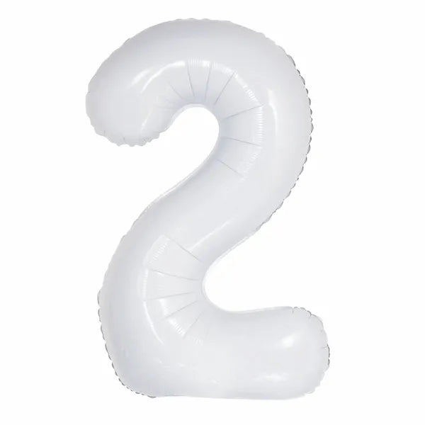WHITE FOIL 2 BALLOON 86CM