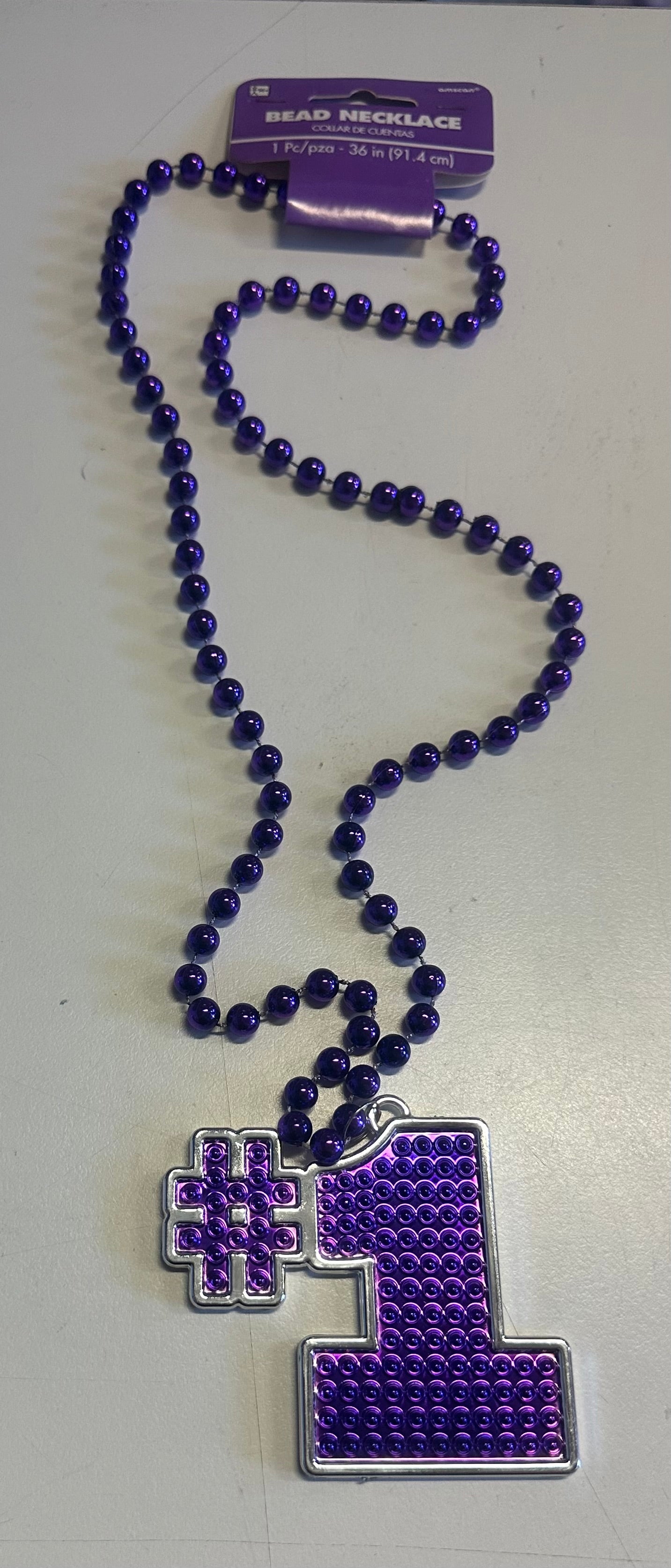 #1 PURPLE BEAD NECKLACE