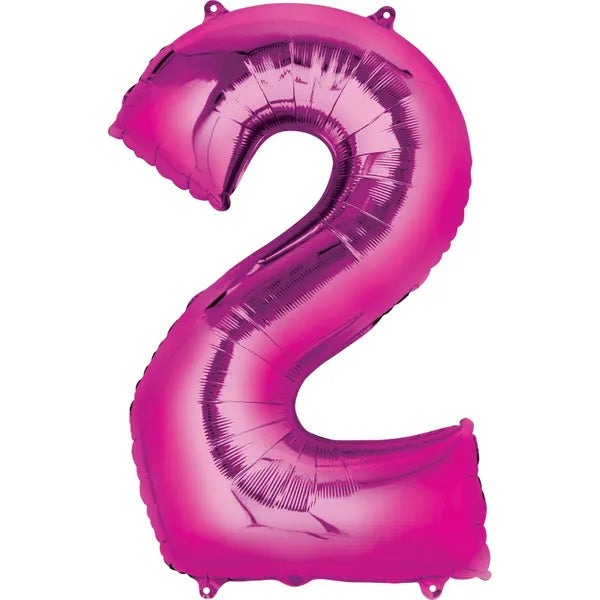HOT PINK FOIL 2 BALLOON 86CM