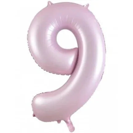 PASTEL MATTE PINK FOIL NUMBER 9 BALLOON 86CM