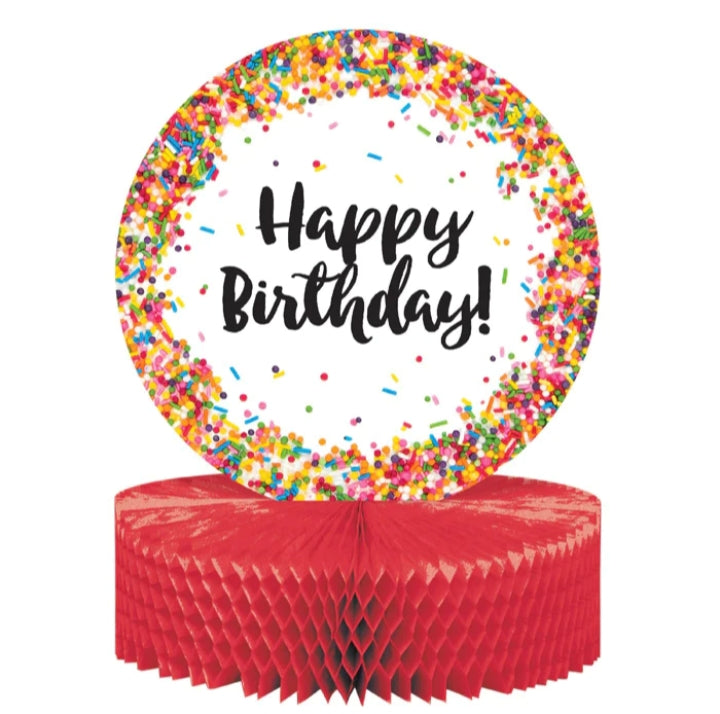 Happy Birthday sprinkles Centrepiece