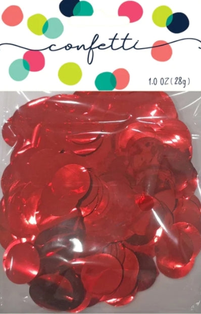 Confetti Circles Metallic Red Foil 28g