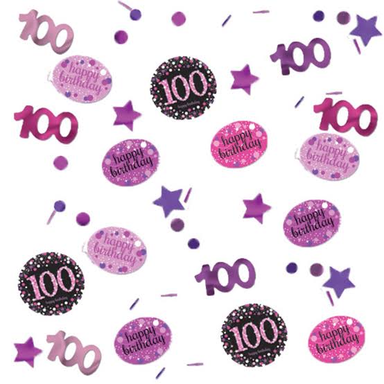 PINK SPARKLING CELEBRATION 100TH BIRTHDAY CONFETTI