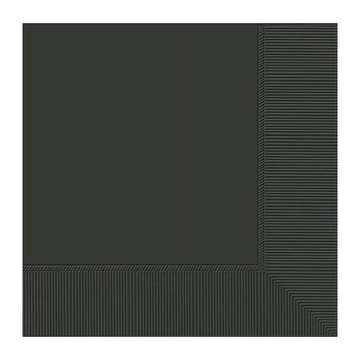 BLACK LUNCHEON NAPKINS / SERVIETTES (PACK OF 20)