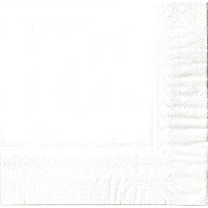 WHITE DINNER NAPKINS / SERVIETTES (PACK OF 20)