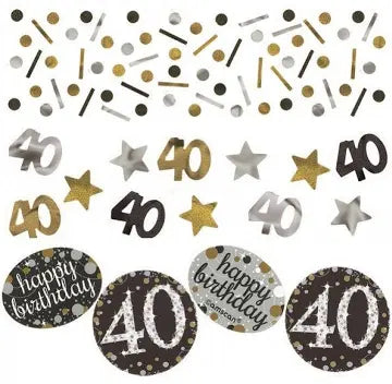 SPARKLING CELEBRATION 40TH BIRTHDAY CONFETTI/TABLE SCATTERS