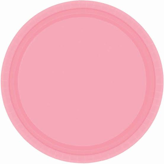 NEW PINK LARGE PAPER PLATES (PACK OF 20)