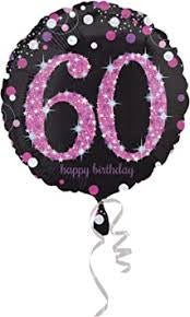 PINK SPARKLING CELEBRATIONS 60TH BIRTHDAY FOIL BALLOON