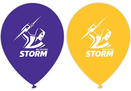 Melbourne Storm NRL Printed Balloons PK10