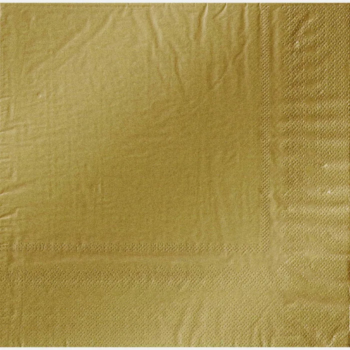 GOLD DINNER NAPKINS / SERVIETTES (PACK OF 20)