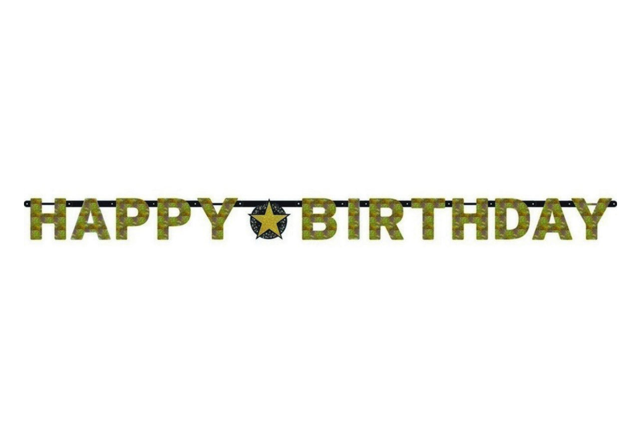 SPARKLING CELEBRATIONS HAPPY BIRTHDAY LETTER BANNER