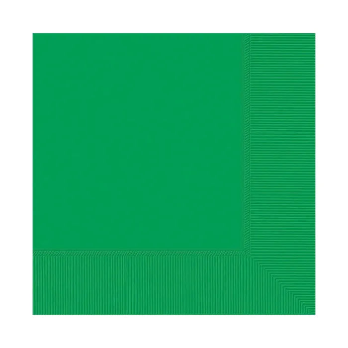 GREEN BEVERAGE NAPKINS / SERVIETTES (PACK OF 20)