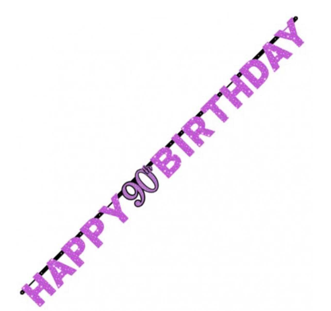HAPPY 90TH BIRTHDAY LETTER BANNER