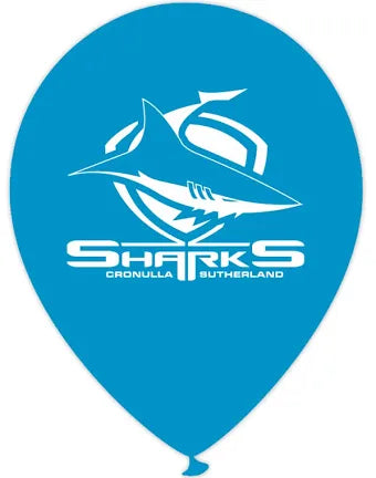 Cronulla Sharks Printed Balloons | NRL Balloons Pack of 10