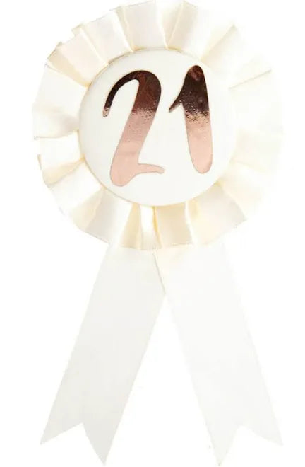 ROSE GOLD 21ST BIRTHDAY ROSETTE