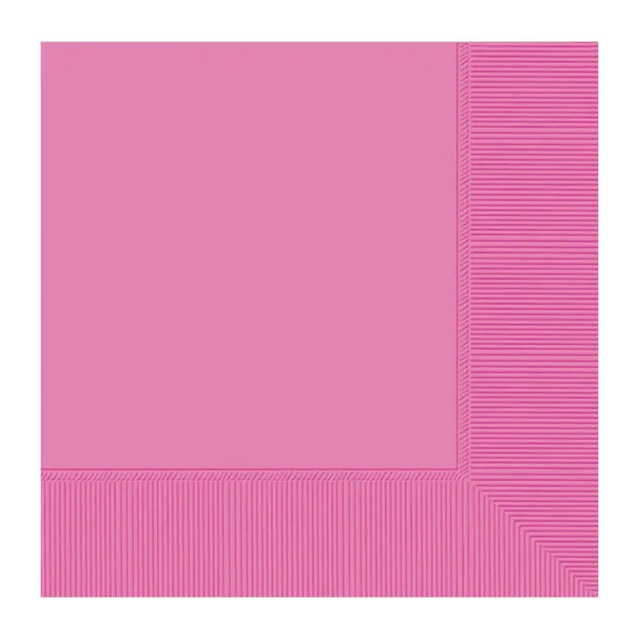 BRIGHT PINK LUNCHEON NAPKINS / SERVIETTES (PACK OF 20)