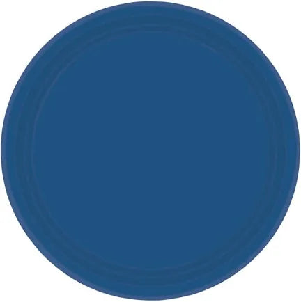 NAVY BLUE LARGE ROUND PAPER PLATES (PACK OF 20)