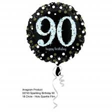 SPARKLING CELEBRATION 90TH BIRTHDAY HELIUM BALLOON